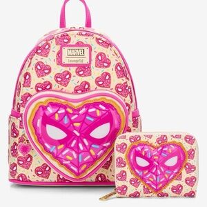 Loungefly Spider-Man Donut Bag And Wallet Set
